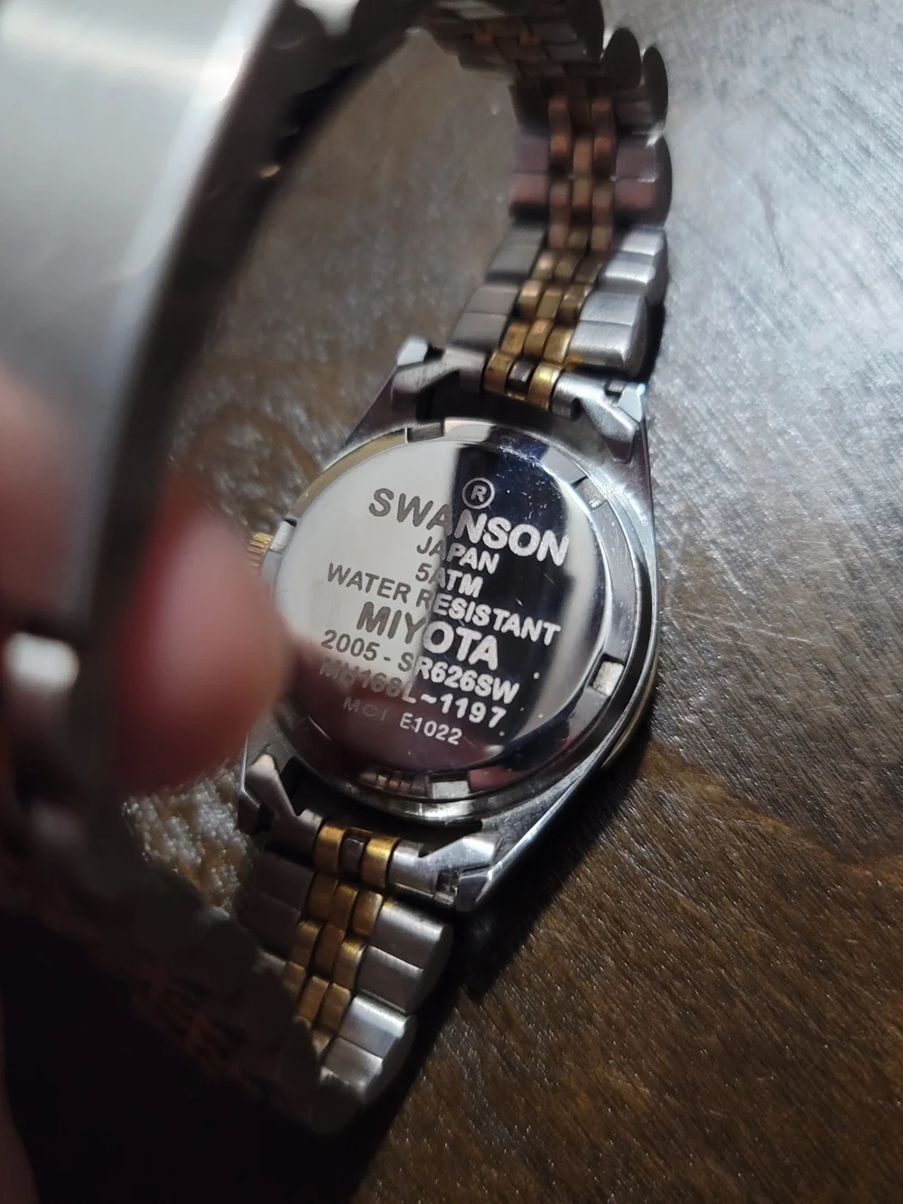 Two-Tone Silver and Gold SWANSON Dress Watch